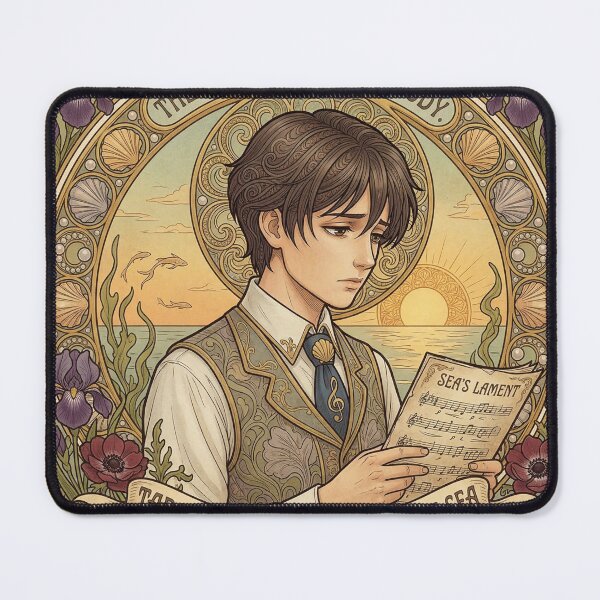 Item preview, Taro Mitsuki in the style of Alphonse Mucha designed and sold by Solace Sparkles.
