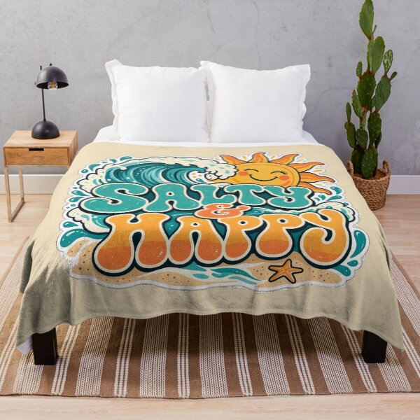 Item preview, Salty & Happy Retro Beach Vibes designed and sold by AndyGordon125.