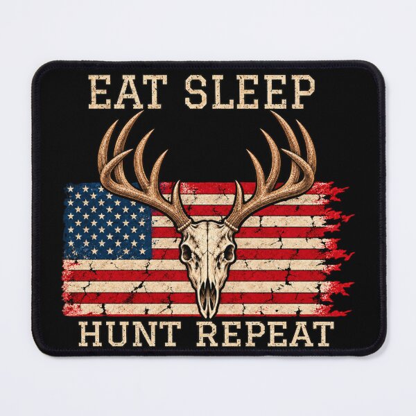Item preview, Funny Hunter Gift Eat Sleep Hunt Repeat Deer Hunting designed and sold by Worn & Witty.
