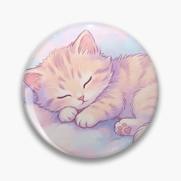 Item preview, Cute Sleeping Cat on a Cloud | Whimsical Kawaii Illustration designed and sold by Moonlily Tavern.