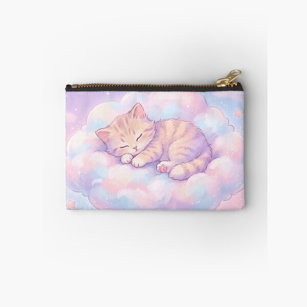 Item preview, Cute Sleeping Cat on a Cloud | Whimsical Kawaii Illustration designed and sold by Moonlily Tavern.