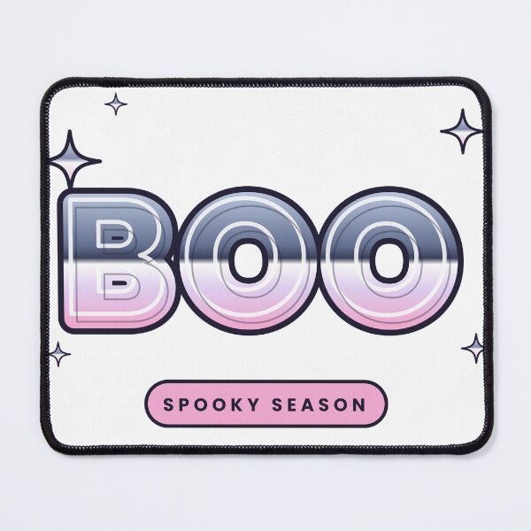 Item preview, BOO – Y2K Chrome Bubble Letters Spooky Season designed and sold by Aurora Prints.