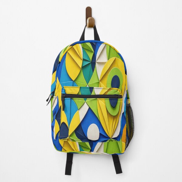 Item preview, 3D Ornate Golden Owl Emblem & Geometric Pop Art Seamless Pattern designed and sold by Breezes-of-Ida.
