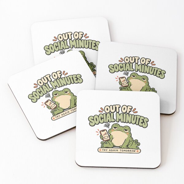 Item preview, Out Of Social Minutes Try Again Tomorrow Frog - Introvert Meme Sticker designed and sold by VYBEHAUS.