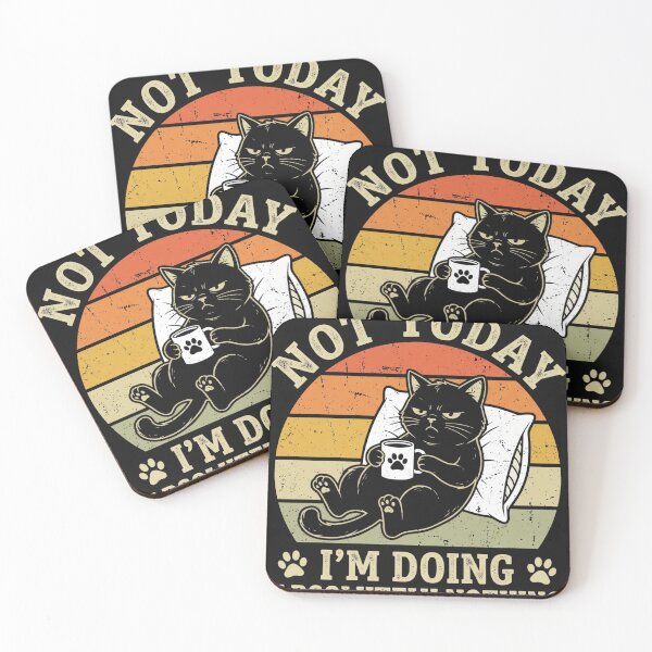 Item preview, Not Today Im Doing Absolutely Nothing Funny Lazy Black Cat designed and sold by New Art.