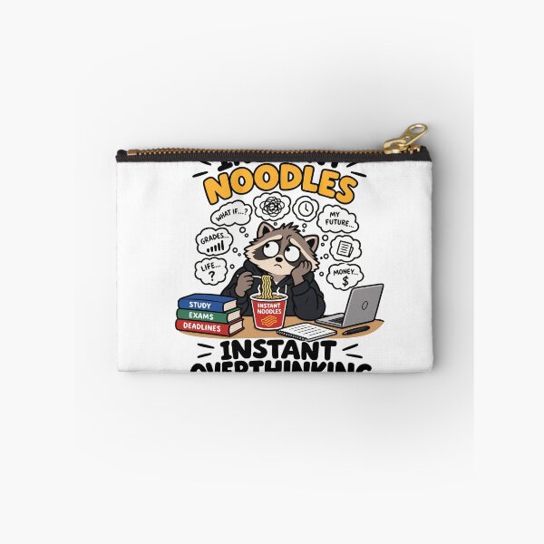 Item preview, Instant Noodles Instant Overthinking funny college student meme designed and sold by GlobalPrintArt.