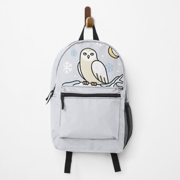 Item preview, Snowy Owl on Winter Branch Under Crescent Moon designed and sold by AIG - Andrei Ilie Graphics.
