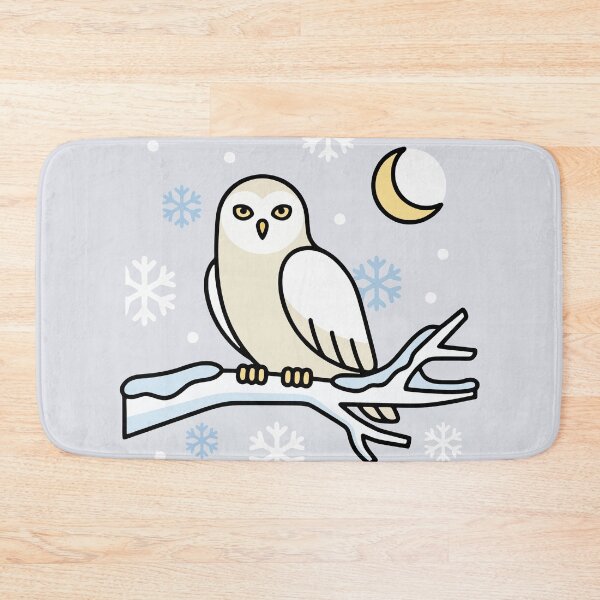 Item preview, Snowy Owl on Winter Branch Under Crescent Moon designed and sold by AIG - Andrei Ilie Graphics.