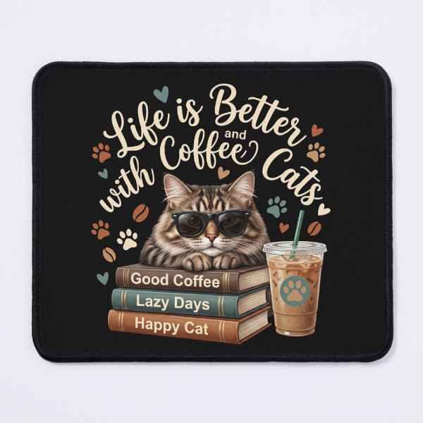 Item preview, Life Is Better With Coffee And Cats Cool Sunglasses Feline designed and sold by New Art.