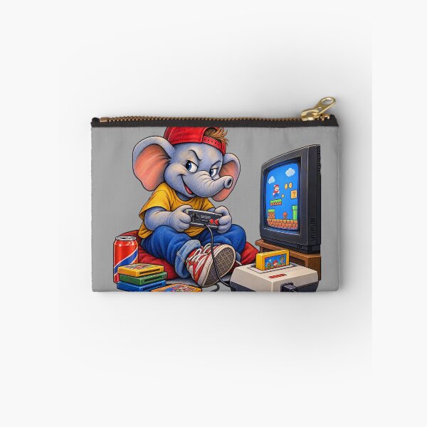 Item preview, Retro 90s Gaming Elephant Sticker – Vintage 8-Bit Gamer Art designed and sold by Felixuss.