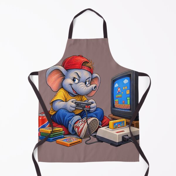 Item preview, Retro 90s Gaming Elephant Sticker – Vintage 8-Bit Gamer Art designed and sold by Felixuss.