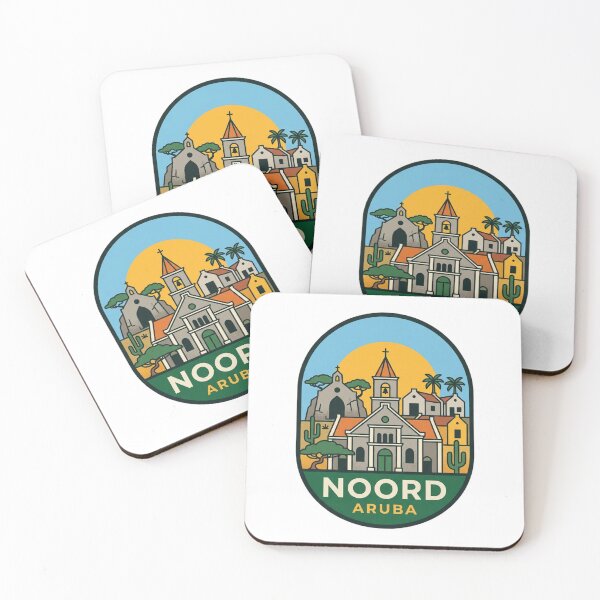 Item preview, Noord Aruba St Ann Church Alto Vista Chapel Retro Travel Badge Illustration    designed and sold by raedattia.