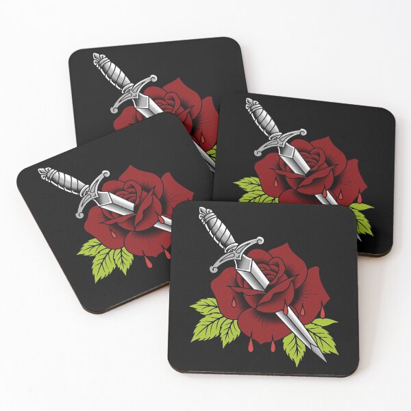 Item preview, Crimson Dagger Rose Tattoo Art designed and sold by Gangster-Design.