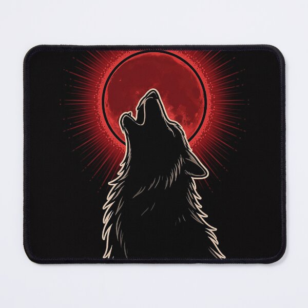 Item preview, Wolf And Blood Moon Art designed and sold by Gangster-Design.
