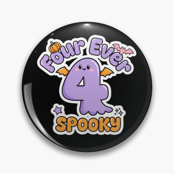 Item preview, Four Ever Spooky Cute 4th Birthday Halloween Ghost designed and sold by Malaryk.