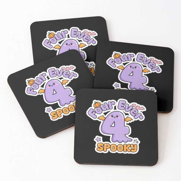 Item preview, Four Ever Spooky Cute 4th Birthday Halloween Ghost designed and sold by Malaryk.