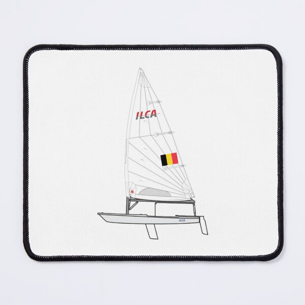Item preview, ILCA 7 Sailing Dinghy with Belgian Flag designed and sold by SailWolf--.
