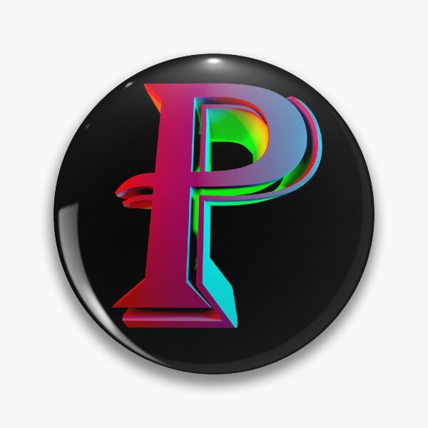 Item preview, Neon 3D Letter P - Retro Synthwave Style designed and sold by Creatigrafo.