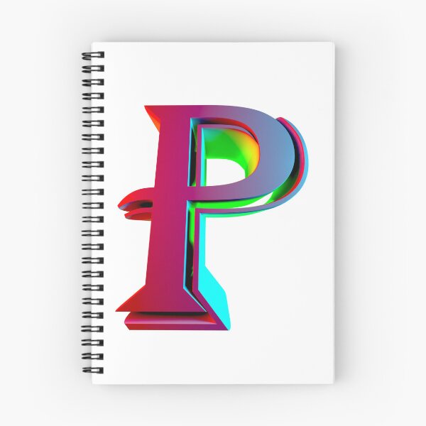 Item preview, Neon 3D Letter P - Retro Synthwave Style designed and sold by Creatigrafo.