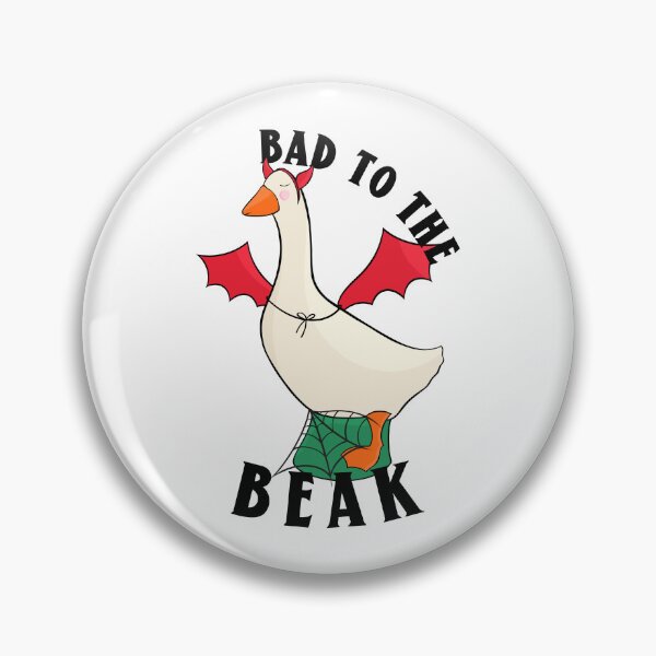 Item preview, Devil Goose Sticker, Bad to the Beak Goose Sticker, Funny Halloween Goose, Porch Goose Decal, Spooky Cute Fall Sticker, Devil Goose Costume designed and sold by Prim Pixel Studio.