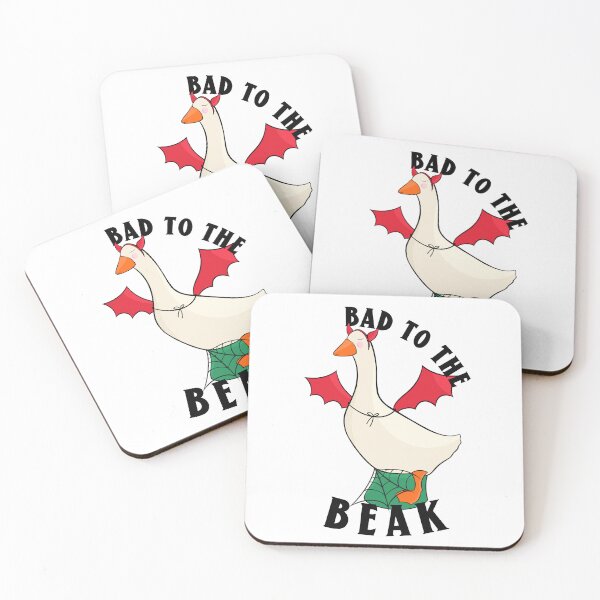 Item preview, Devil Goose Sticker, Bad to the Beak Goose Sticker, Funny Halloween Goose, Porch Goose Decal, Spooky Cute Fall Sticker, Devil Goose Costume designed and sold by Prim Pixel Studio.