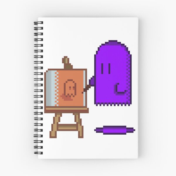 Item preview, Artist Ghost - Cute Purple Painter Easel Canvas designed and sold by RetroRlx.