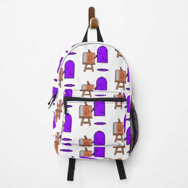 Item preview, Artist Ghost - Cute Purple Painter Easel Canvas designed and sold by RetroRlx.