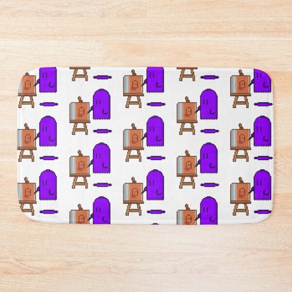Item preview, Artist Ghost - Cute Purple Painter Easel Canvas designed and sold by RetroRlx.