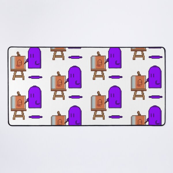 Item preview, Artist Ghost - Cute Purple Painter Easel Canvas designed and sold by RetroRlx.