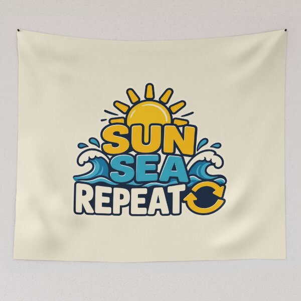 Item preview, Sun Sea Repeat Beach Holiday designed and sold by AndyGordon125.