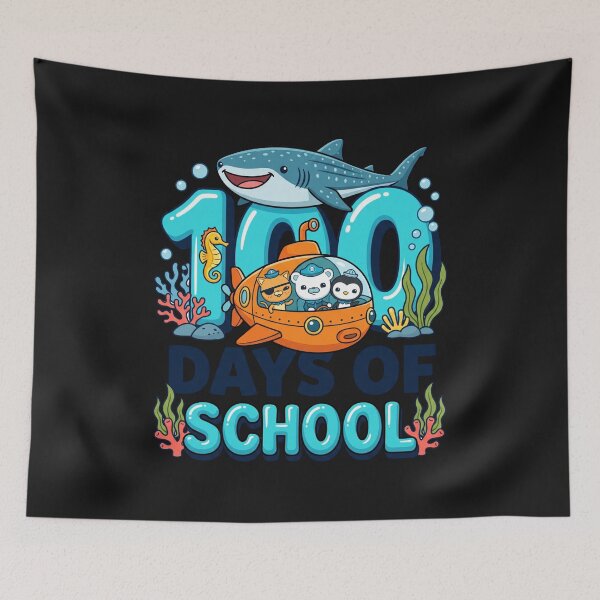 Item preview, 100 Days Of School Ocean Animals Submarine Shark Teacher designed and sold by New Art.