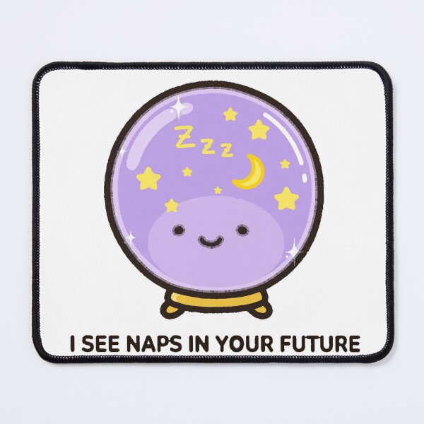 Item preview, Cute Crystal Ball I See Naps In Your Future Fortune Teller Sticker designed and sold by xiaoxiaochibi.