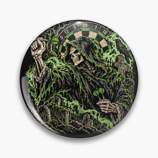 Item preview, Halloween Grim Reaper Playing Darts in a Graveyard designed and sold by TheAsura.