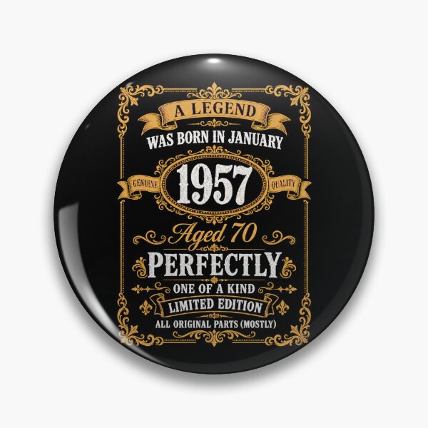 Item preview, January 1957 70th Birthday A Legend Was Born Aged Perfectly Vintage Design designed and sold by G350.