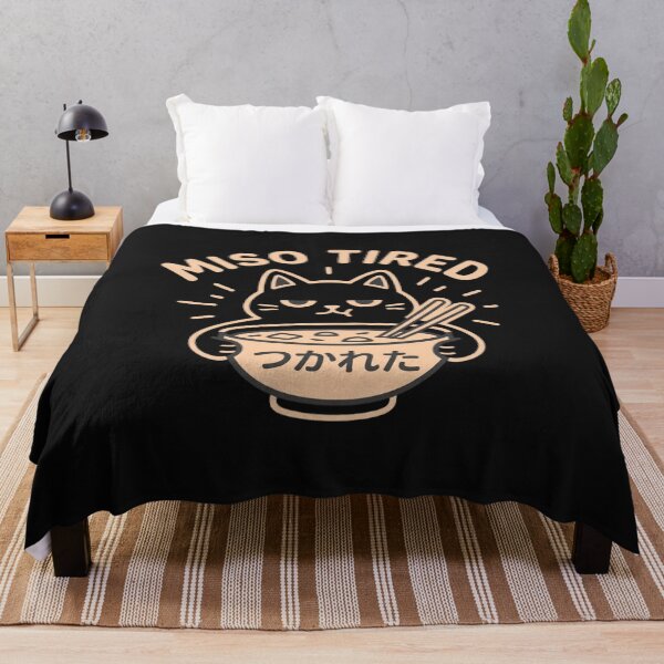 Item preview, Miso Tired Cute Japanese Ramen Cat Funny Pun Foodie designed and sold by New Art.