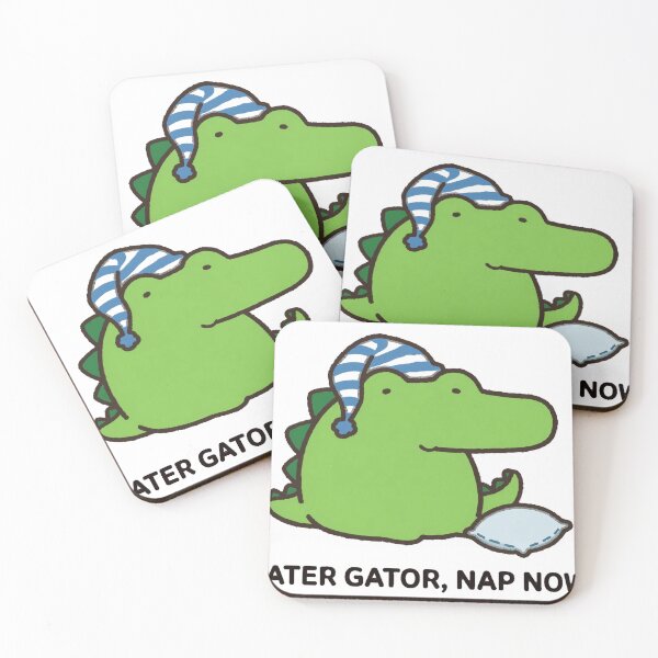 Item preview, Cute Alligator Later Gator Nap Now Funny Sticker designed and sold by xiaoxiaochibi.