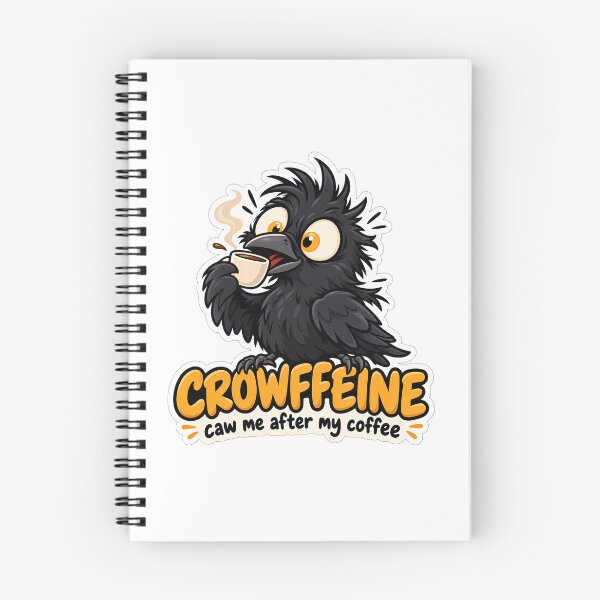 Item preview, Crowffeine Caw Me After My Coffee Crow designed and sold by Mordenrox.