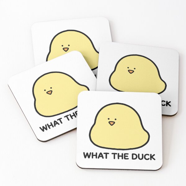 Item preview, Cute Duckling What The Duck Funny Sticker designed and sold by xiaoxiaochibi.
