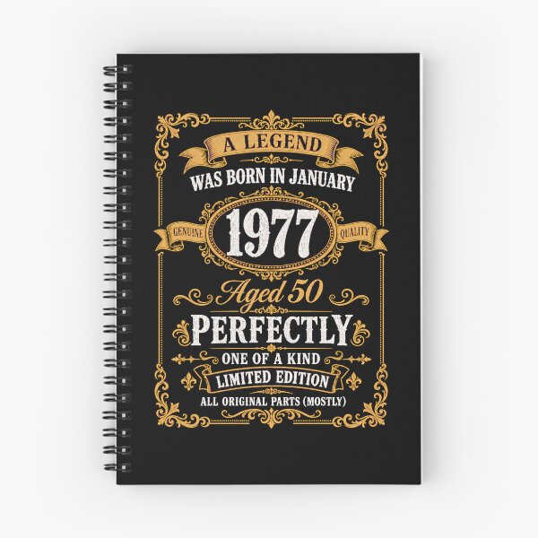 Item preview, January 1977 50th Birthday A Legend Was Born Aged Perfectly Vintage Design designed and sold by G350.