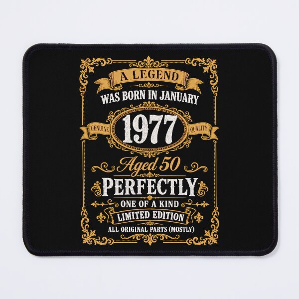 Item preview, January 1977 50th Birthday A Legend Was Born Aged Perfectly Vintage Design designed and sold by G350.