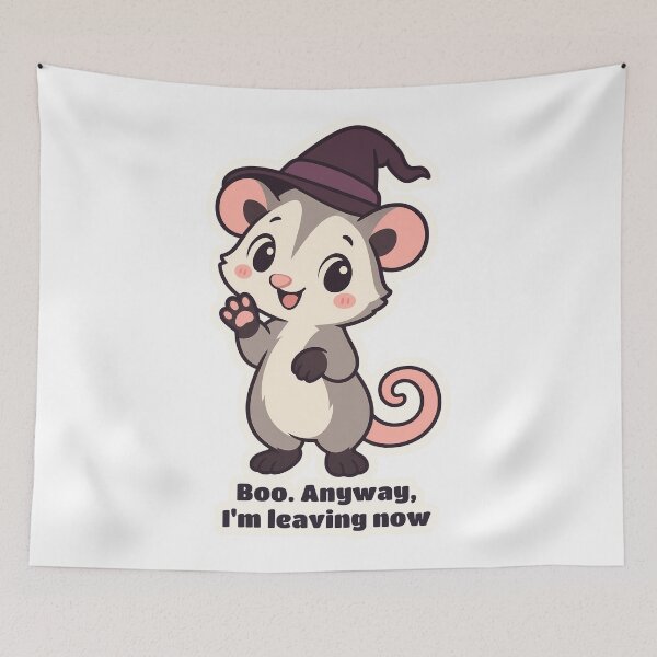 Item preview, Spooky Possum in Witch Hat Awkward Wave designed and sold by OuqCreations.