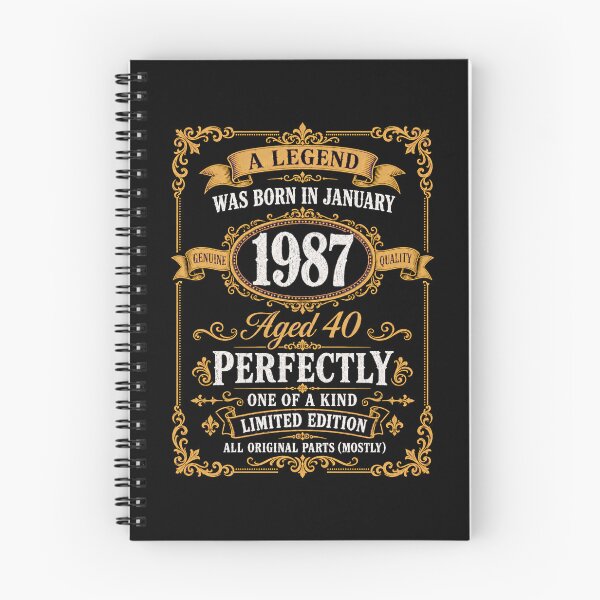 Item preview, January 1987 40th Birthday A Legend Was Born Aged Perfectly Vintage Design designed and sold by G350.