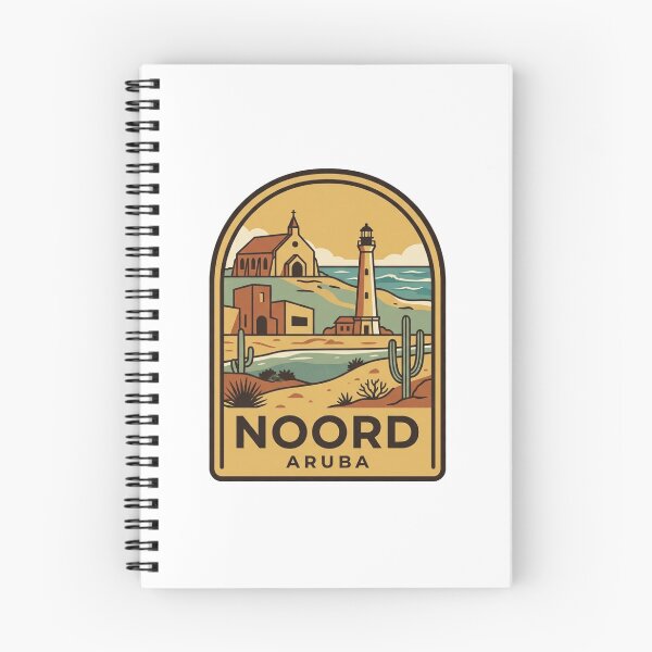 Item preview, Noord Aruba California Lighthouse Alto Vista Chapel Retro Travel Badge designed and sold by raedattia.