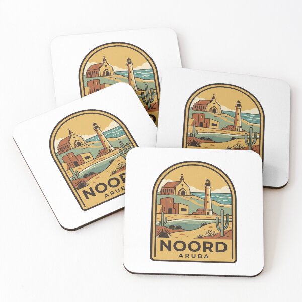 Item preview, Noord Aruba California Lighthouse Alto Vista Chapel Retro Travel Badge designed and sold by raedattia.