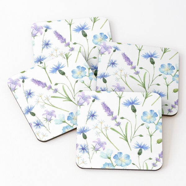 Item preview, Blue and Purple Wildflowers designed and sold by White Rabbit Design .