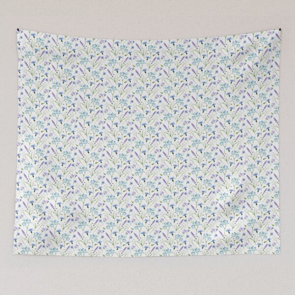 Item preview, Blue and Purple Wildflowers designed and sold by White Rabbit Design .