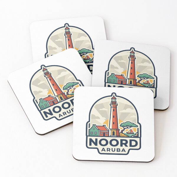 Item preview, Noord Aruba California Lighthouse Coastal Retro Travel Badge Illustration    designed and sold by raedattia.