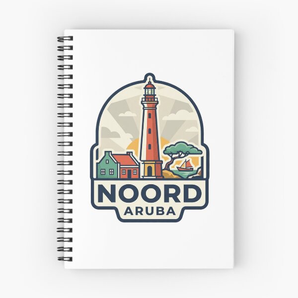 Item preview, Noord Aruba California Lighthouse Coastal Retro Travel Badge Illustration    designed and sold by raedattia.