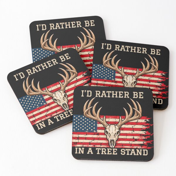 Item preview, Funny Hunter Gift I'd Rather Be In A Tree Stand Deer Hunting designed and sold by Worn & Witty.