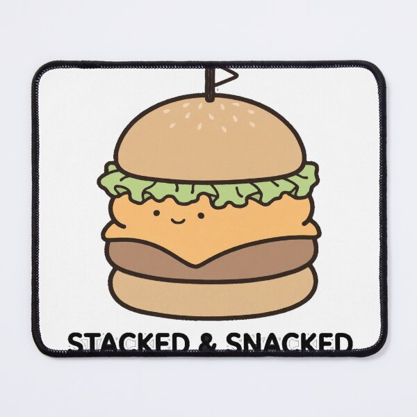Item preview, Cute Burger Stacked And Snacked Funny Food Sticker designed and sold by xiaoxiaochibi.